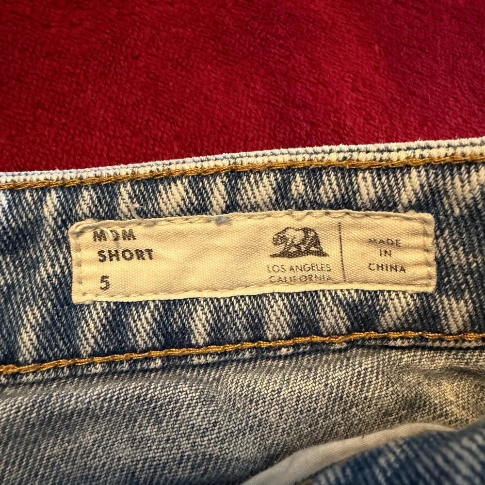 Bullhead Denim Co Mom Shorts Light Acid Wash High Waisted‎ Western Yoke Size 5
